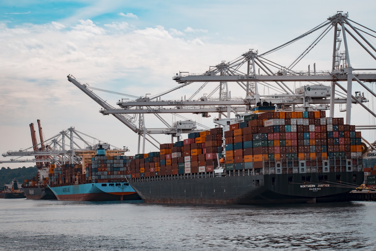Container shipping for global trade